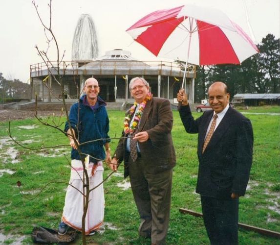 With New Zealand PM David Lange 