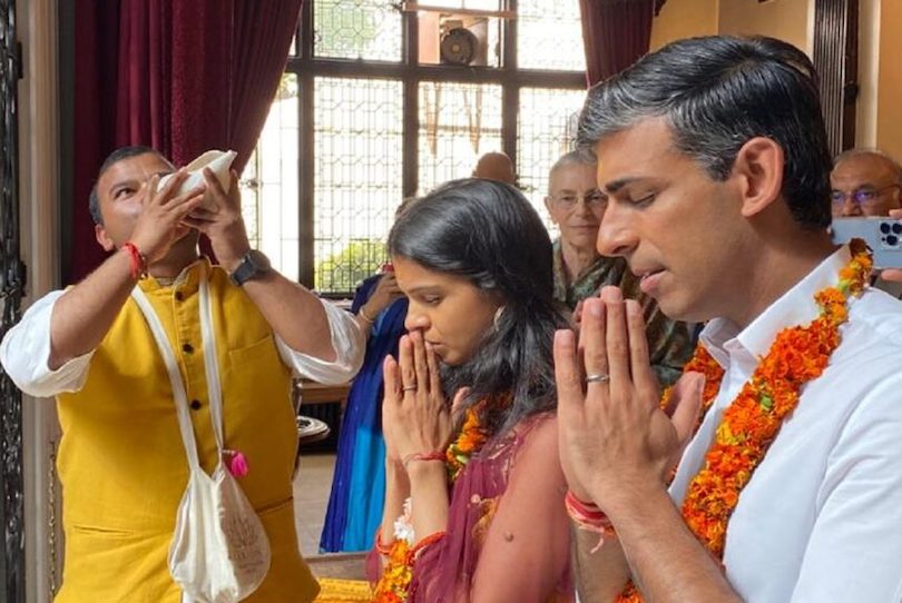 Rishi Sunak at Manor Janmashtami